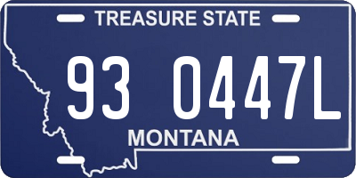 MT license plate 930447L