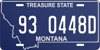 MT license plate 930448D