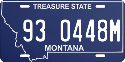 MT license plate 930448M