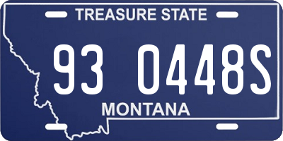 MT license plate 930448S