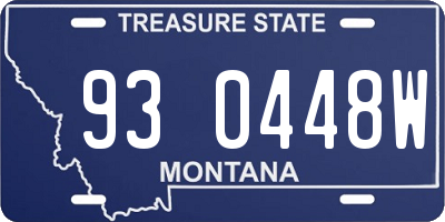 MT license plate 930448W