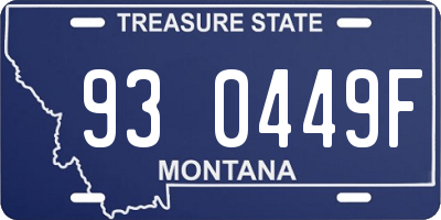 MT license plate 930449F