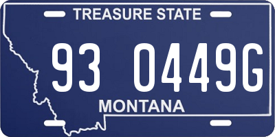 MT license plate 930449G