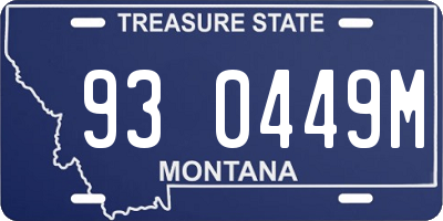 MT license plate 930449M