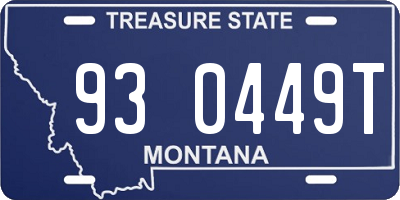 MT license plate 930449T