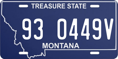 MT license plate 930449V
