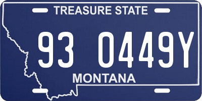 MT license plate 930449Y