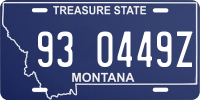 MT license plate 930449Z