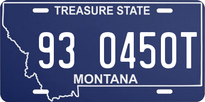 MT license plate 930450T