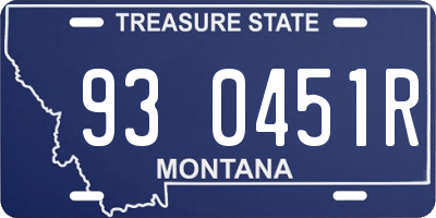 MT license plate 930451R