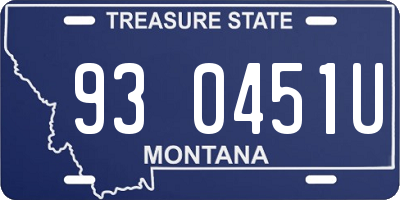 MT license plate 930451U
