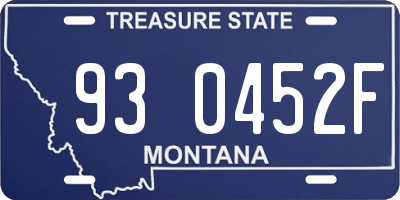 MT license plate 930452F
