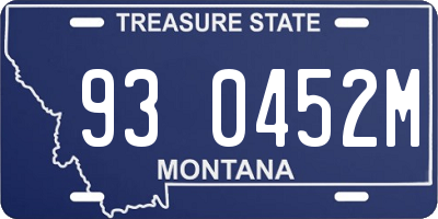 MT license plate 930452M
