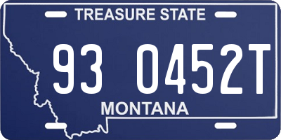MT license plate 930452T