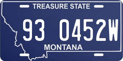 MT license plate 930452W