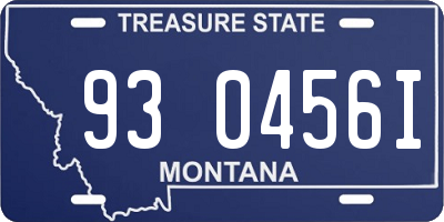 MT license plate 930456I