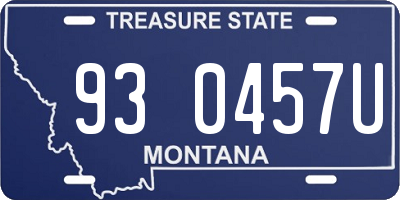 MT license plate 930457U