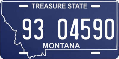 MT license plate 930459O