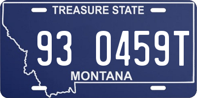 MT license plate 930459T