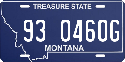 MT license plate 930460G