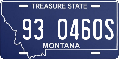 MT license plate 930460S