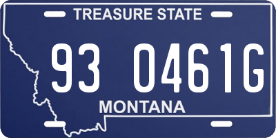 MT license plate 930461G