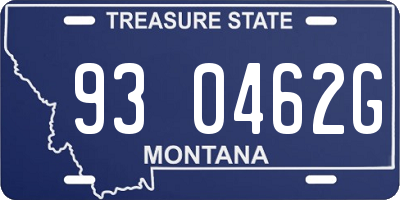 MT license plate 930462G