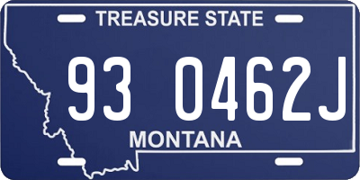 MT license plate 930462J