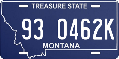 MT license plate 930462K