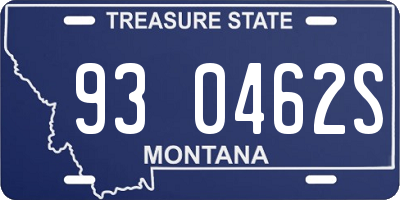 MT license plate 930462S