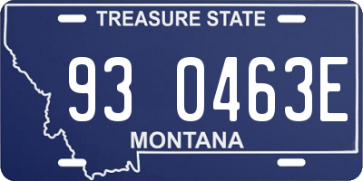 MT license plate 930463E