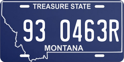MT license plate 930463R