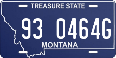 MT license plate 930464G