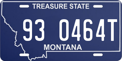 MT license plate 930464T