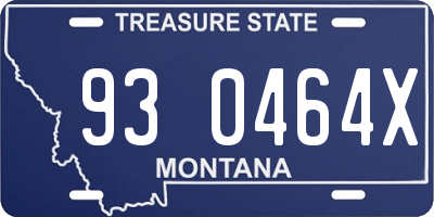 MT license plate 930464X