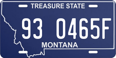 MT license plate 930465F