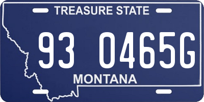 MT license plate 930465G
