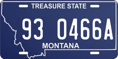 MT license plate 930466A