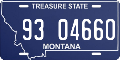 MT license plate 930466O