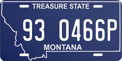 MT license plate 930466P