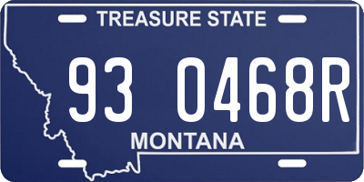 MT license plate 930468R