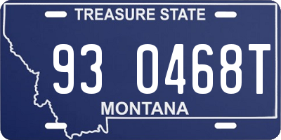 MT license plate 930468T