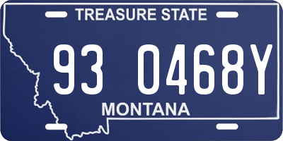 MT license plate 930468Y