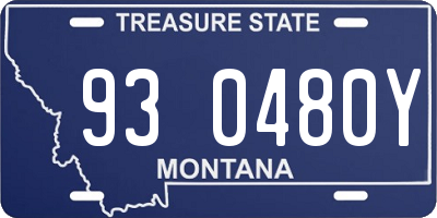 MT license plate 930480Y
