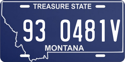 MT license plate 930481V