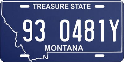 MT license plate 930481Y
