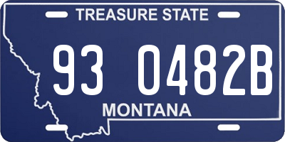 MT license plate 930482B