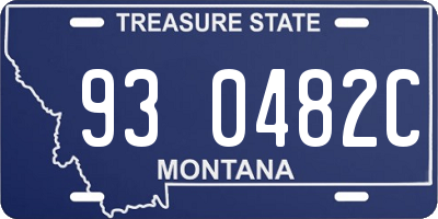 MT license plate 930482C