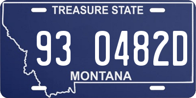 MT license plate 930482D
