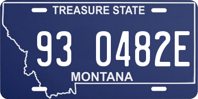 MT license plate 930482E